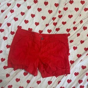 a.n.a Vibrant Red Women's Cargo Shorts